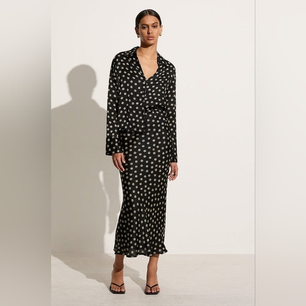 Faithfull The Brand Ancora Midi Skirt In Las Flores Floral Size 2 Women's - Picture 10 of 11